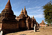 Bagan Myanmar. Temple clusters near the Gubyauknge, Myinkaba. 